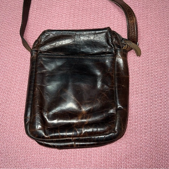 Stickman leather Tan Brown Leather Traveler Bag Crossbody - Picture 3 of 8